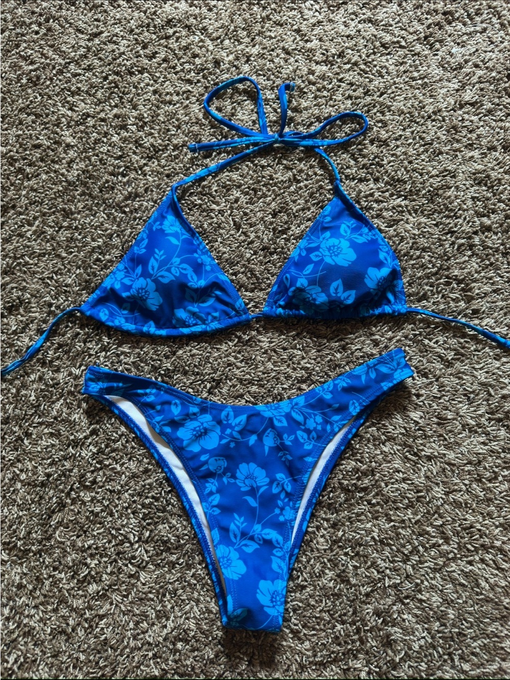 New Women’s blue floral bikini set